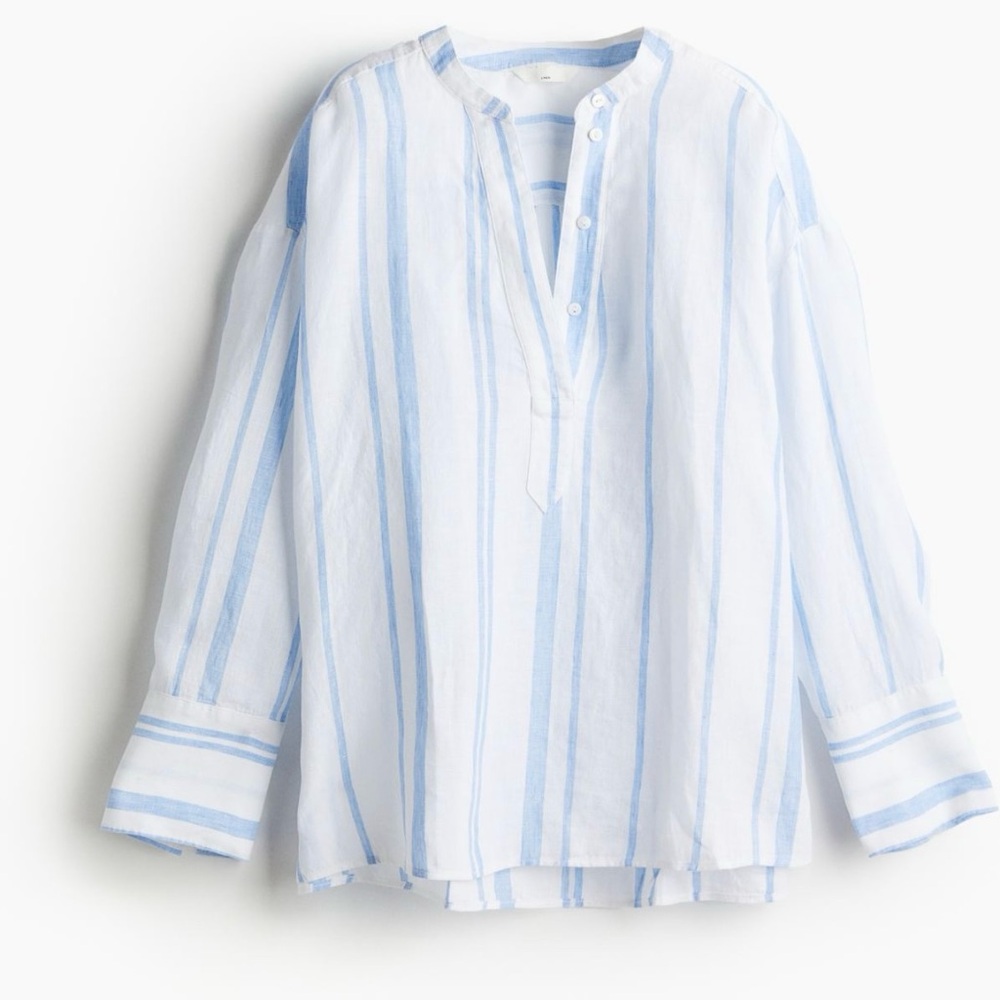 H&M Tunic White and Blue
